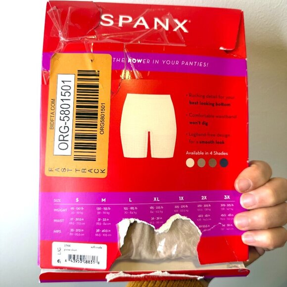Spanx Power Shorts Shaper Short in Soft Nude Size Large - Picture 10 of 15